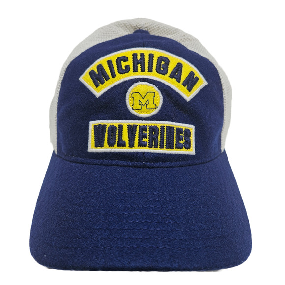 Mitchell & Ness Michigan Wolverines Meshback Fitted Cap Hat | L - XL - Picture 1 of 13